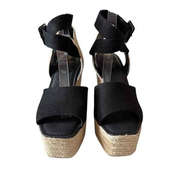 Sam Edelman NEW Women's Vada Black Espadrille Wedge Sandals Size 10 Neutral - Picture 5 of 8